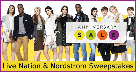 Live Nation and Nordstrom Anniversary Sale Sweepstakes