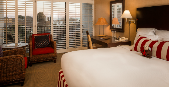The Ultimate Monterey Bay Vacation Giveaway - Portola Hotel and Spa Harbor View Room