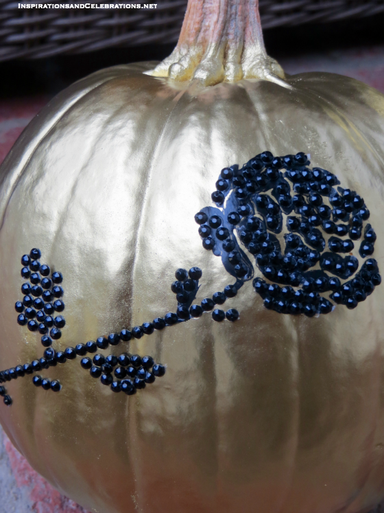 DIY Halloween Decor Tutorial - How To Create Glamorous Pumpkins - Bedazzled Pumpkins