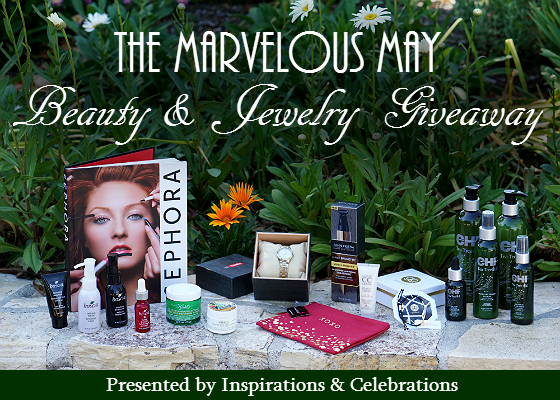 The Marvelous May Beauty and Jewelry Giveaway from Inspirations and Celebrations