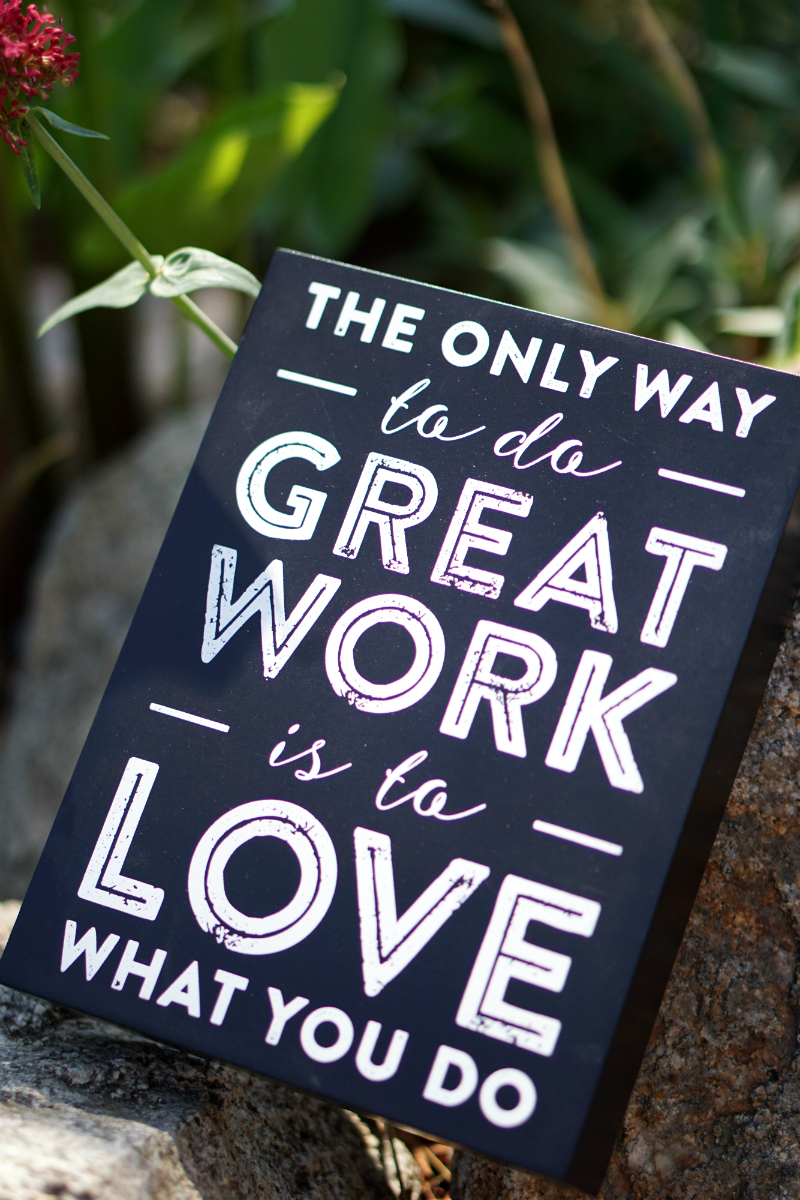Love What You Do Giveaway - Motivational Wood Sign