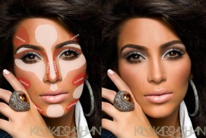 Kim Kardashian Contouring Makeup Guide