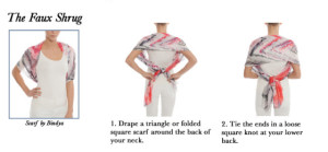 How To Tie A Scarf - The Faux Shrug