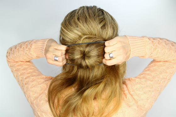 DIY Hairstyle Tutorial - Fishtail Wrapped Bun