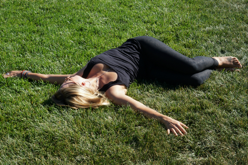Yoga in the Vines Series - Revolved Abdomen Pose