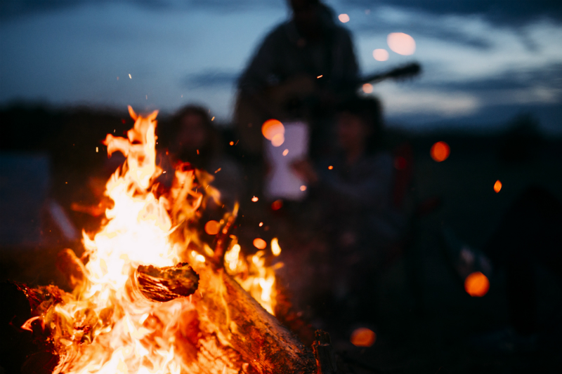 Inspired By The Season - Fun Ways To Enjoy The Best Things About Fall - Beach Bonfire
