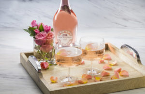 Galentine's Day Party Cocktail Ideas - Sparkling Rosé Garnish