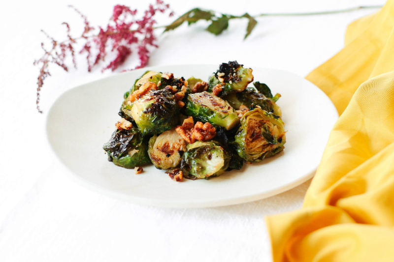 Healthy Vegetarian Recipes - Honey Balsamic Brussels