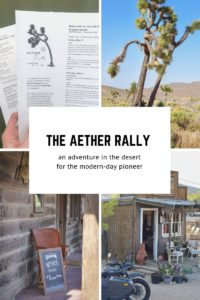 The Aether Rally in Pioneertown California