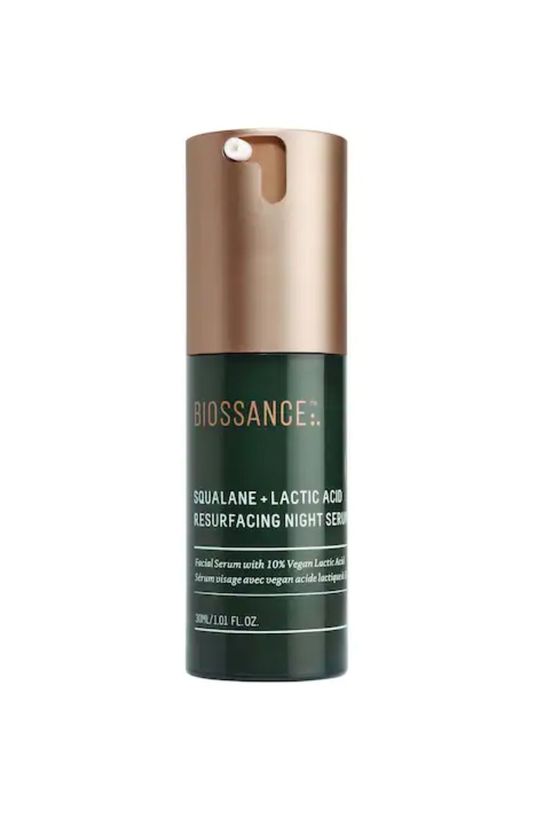 Winter Skin Treatments - Biossance Squalane + 10% Lactic Acid Resurfacing Night Serum