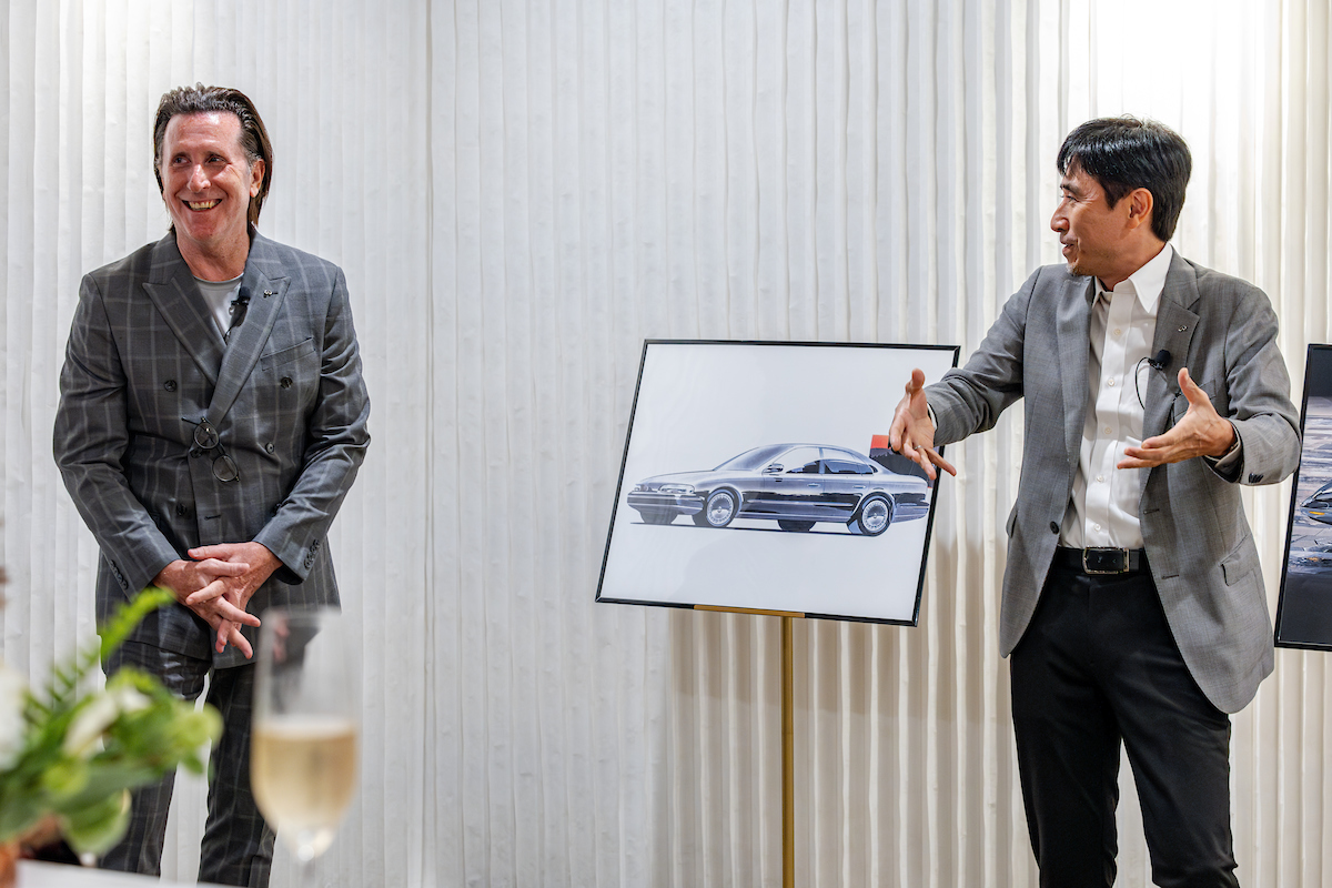 INFINITI Enters a Bold New Era by Redefining Luxury with Confidence, Emotion, and Innovation - Alfonso Albaisa, Senior Vice President of Global Design with Taisuke Nakamura at the 2024 Design Legacy Dinner - Image credit INFINITI