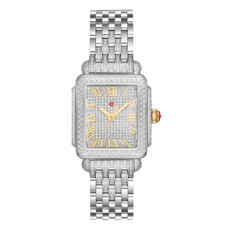 Holiday Jewelry Gifts - MICHELE Special Edition Deco Madison Mid Diamond Ultimate Pave Watch