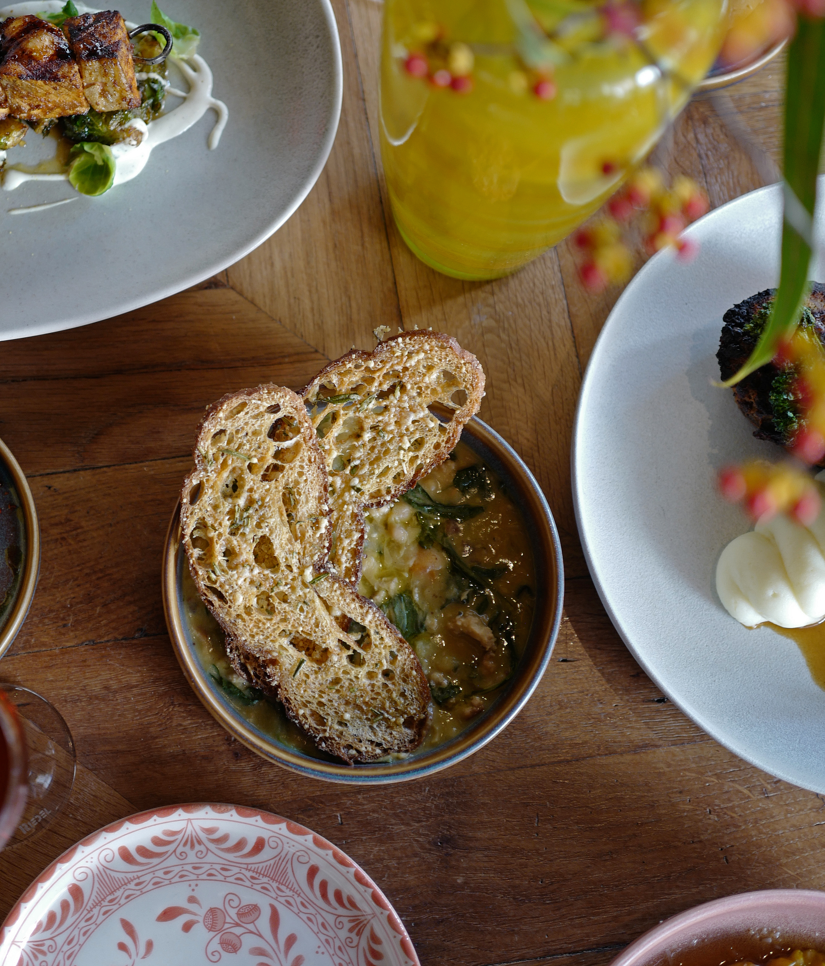 Thanksgiving Recipes by Celebrity Chefs - White Bean & Kale Soup: Turkey Sausage, Parmesan-Rosemary Crouton by Chef Ed Cotton