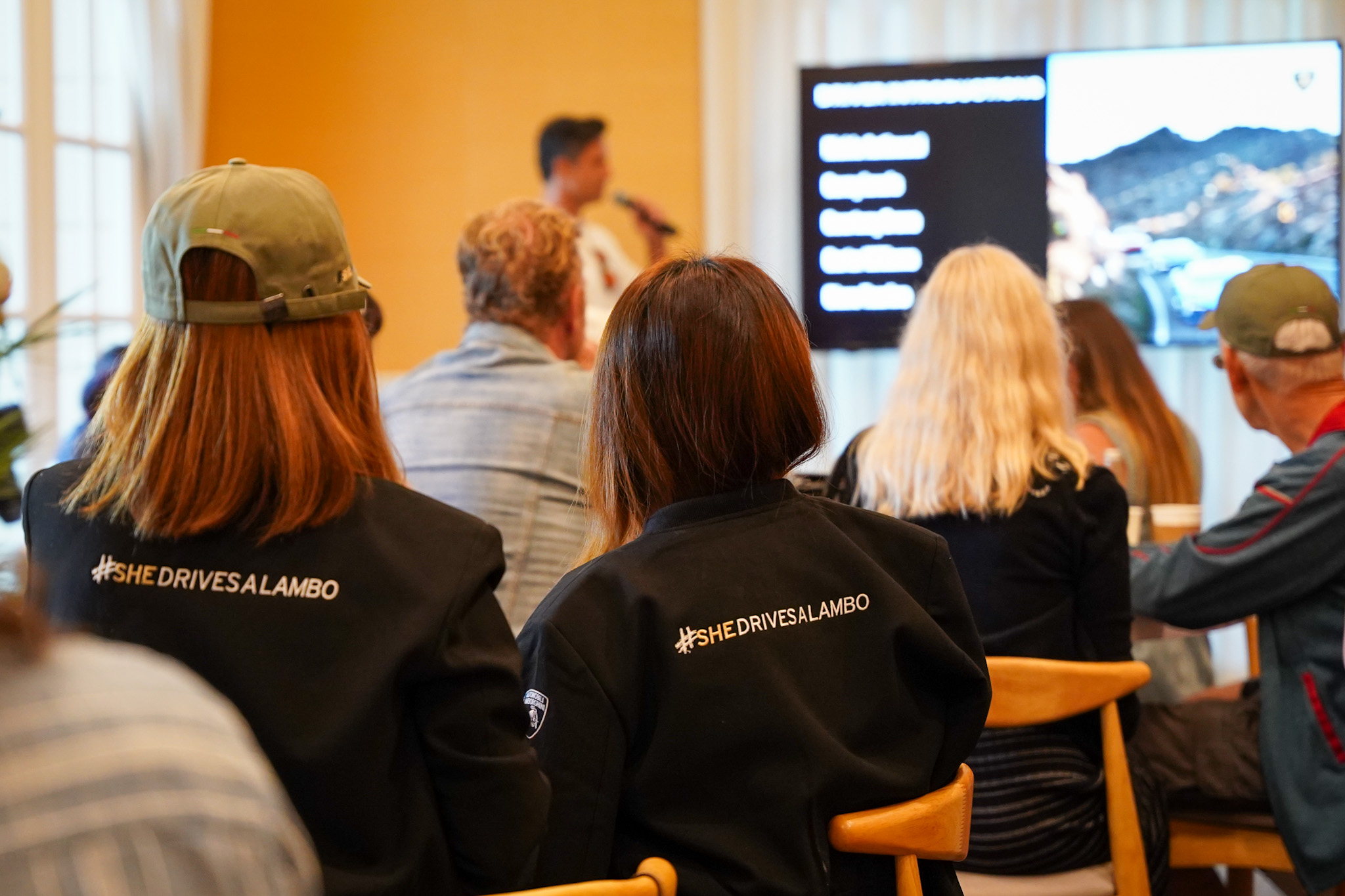 Inside the SHEdrives a Lambo Experience - Lamborghini’s Daring Dream Drive in the California Desert - Lamborghini Squadra Corse Instructor Richard Antinucci Gives a Drivers Briefing - Image credit Christina-Lauren Pollack