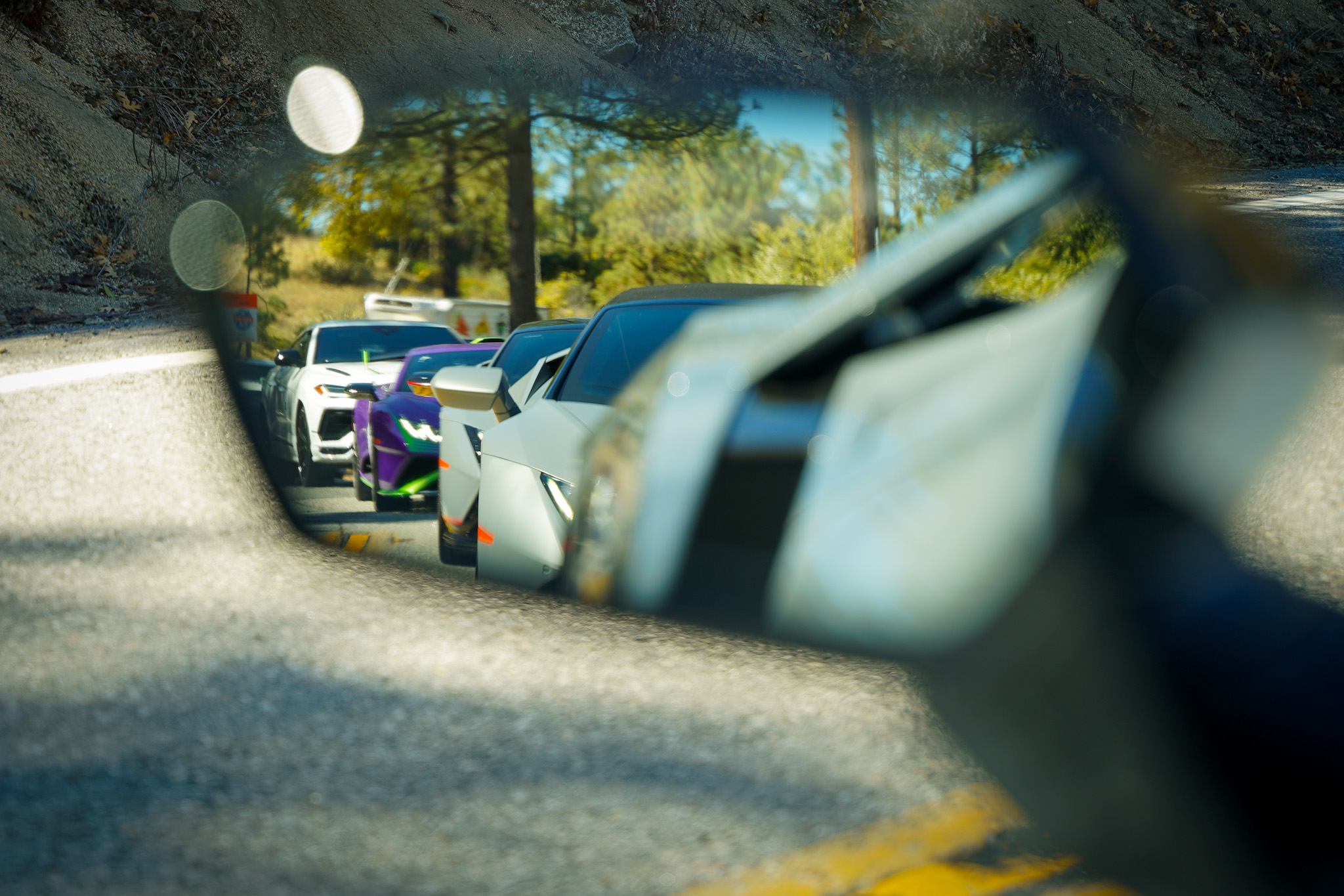 Inside the SHEdrives a Lambo Experience - Lamborghini’s Daring Dream Drive in the California Desert - A Convoy of Lamborghinis on the Rally - Image credit Christina-Lauren Pollack