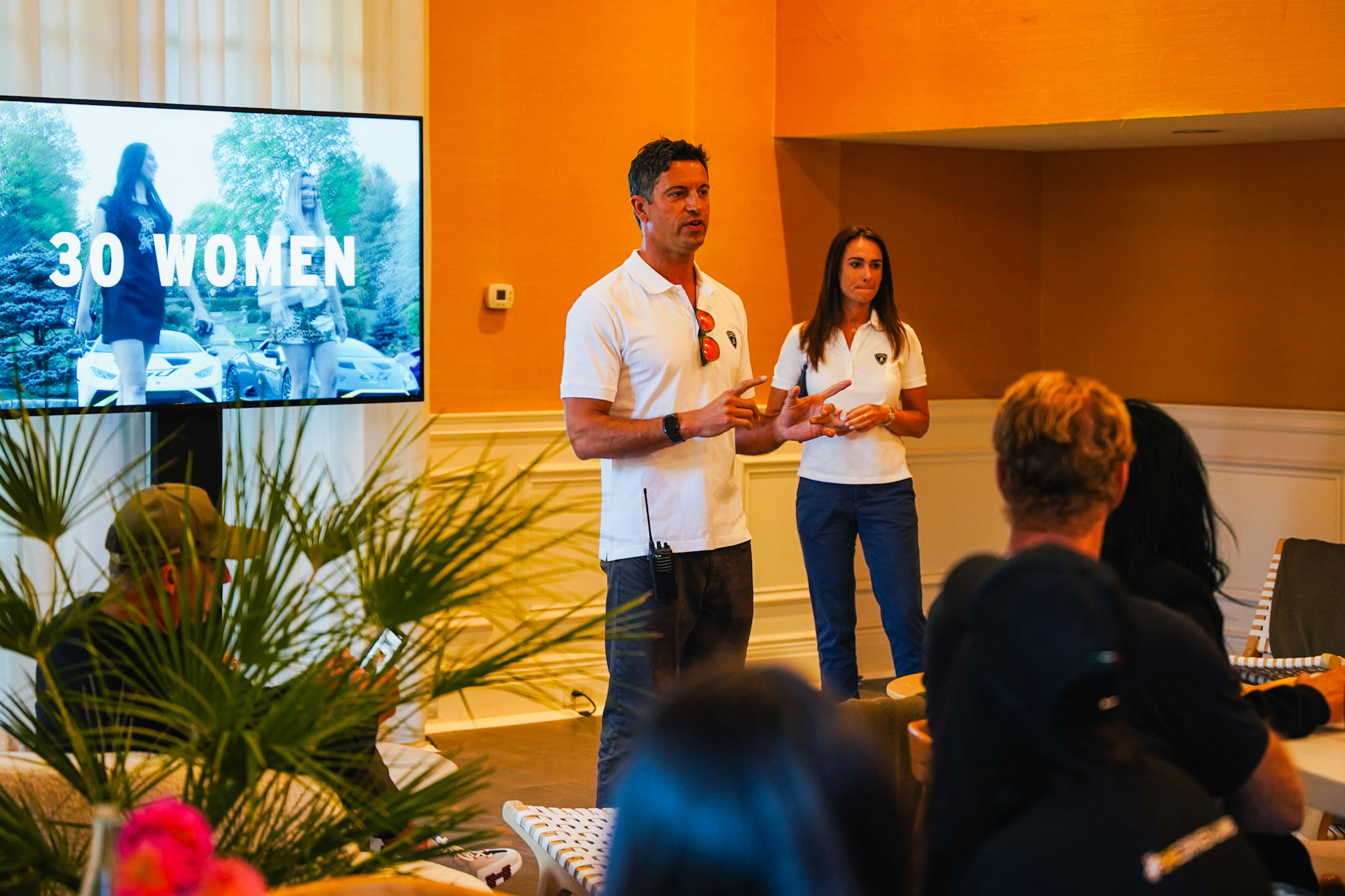 Inside the SHEdrives a Lambo Experience - Lamborghini’s Daring Dream Drive in the California Desert - Lamborghini Squadra Corse Instructor Richard Antinucci and Paulina Burns - Image credit Christina-Lauren Pollack