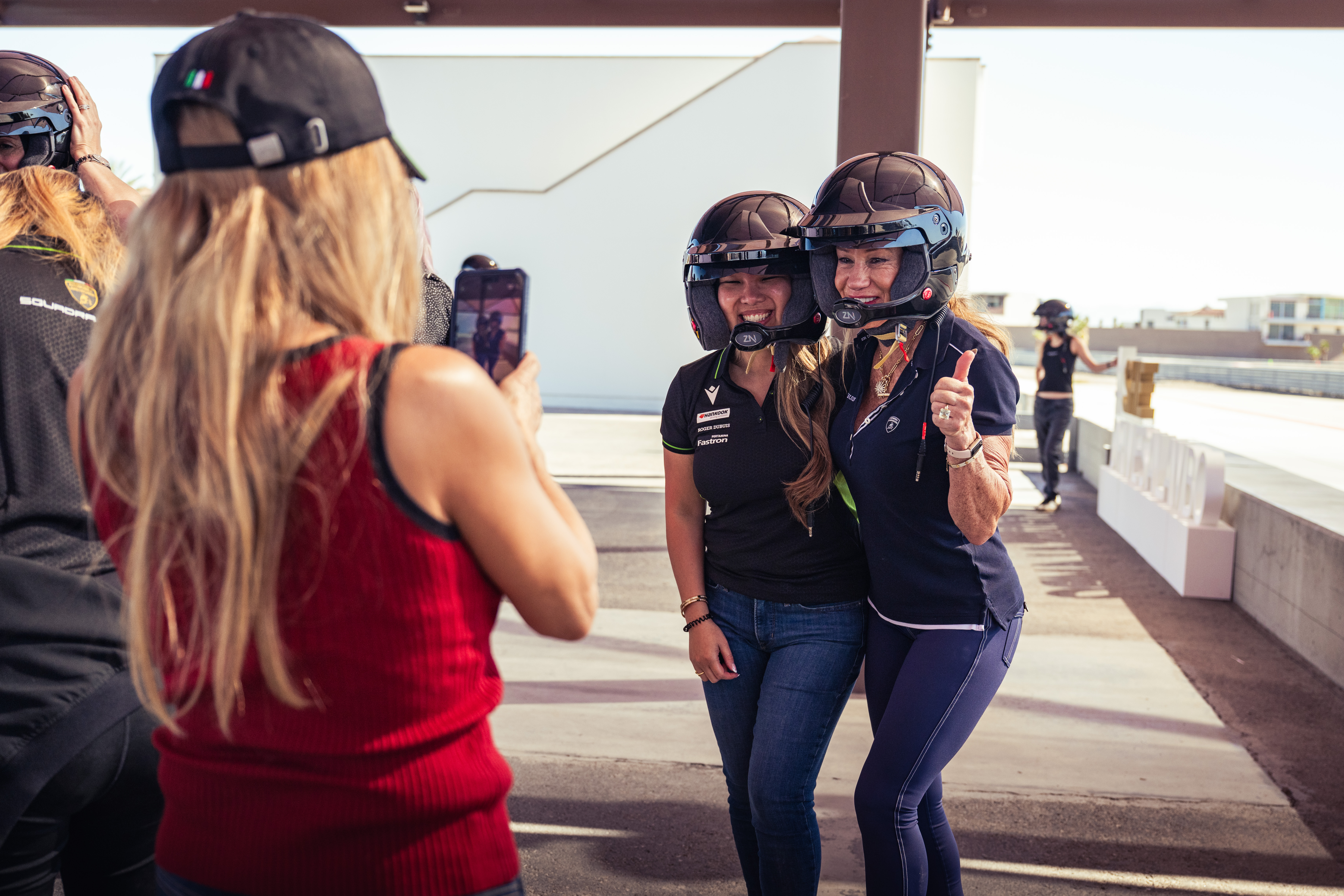Inside the SHEdrives a Lambo Experience - Lamborghini’s Daring Dream Drive in the California Desert - Lamborghini Customers at The Thermal Club - Image credit Jamey Price