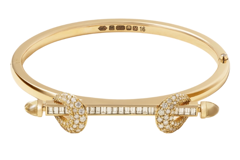 Ultra-Luxury Holiday Gifts - ANANYA Chakra Icon 18-karat yellow gold, diamond and quartz bangle
