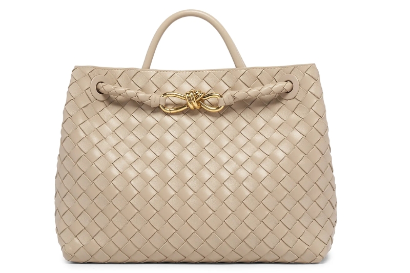 Ultra-Luxury Holiday Gifts - Bottega Veneta Medium Andiamo Intrecciato Leather Top-Handle Bag