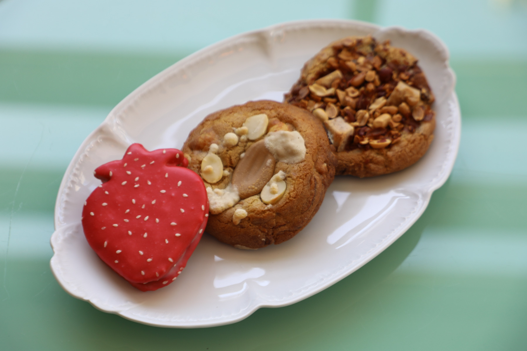 Festive Holiday Recipes from Renowned Celebrity Chefs & Cookbook Authors - Macadamia, Caramelized White Chocolate & Halva Cookies by Jean-Georges Vongerichten