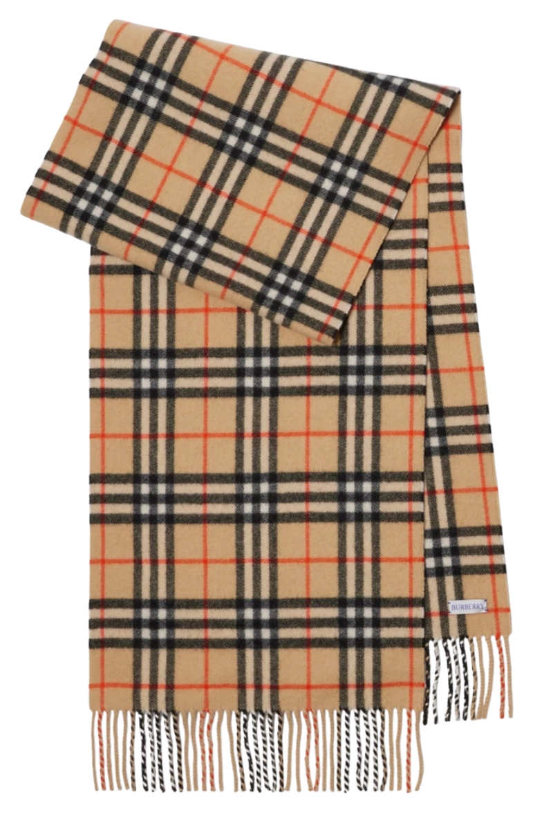 The Little Luxuries Edit: Elevated Holiday Gifts for Stylish Women - Burberry Check Cashmere Scarf