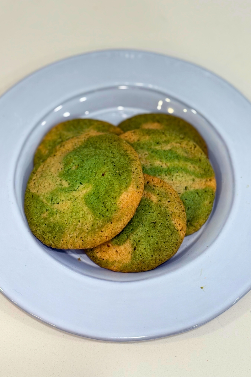 Festive Holiday Recipes from Renowned Celebrity Chefs & Cookbook Authors - Mini Matcha Swirl White Chocolate Chip Cookies by Chef Jonathon Sawyer