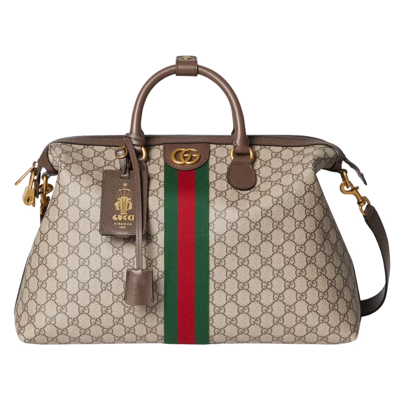 Luxury Travel Essentials & Designer Luggage Worth Investing In (According to Stylish Jet-Setters) - Gucci Savoy Medium Duffle Bag