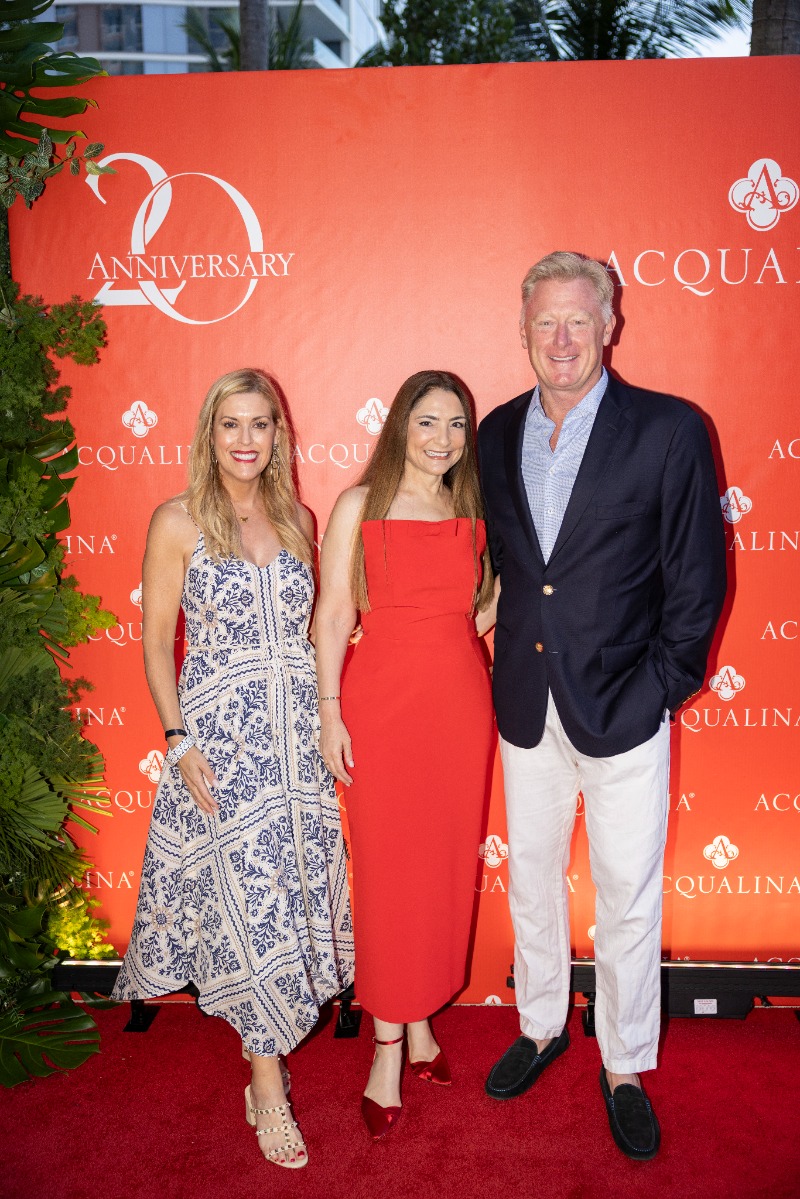 Twenty Years of Five-Star Excellence Inside Acqualina Resort's VIP Anniversary Celebration - Image credit Acqualina Resort - Tiffany Down, Hermann Elger, and Deborah Yager Fleming